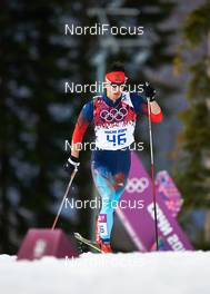 14.02.2014, Sochi, Russia (RUS): Evgeniy Belov (RUS) - XXII. Olympic Winter Games Sochi 2014, cross-country, 15km men, Sochi (RUS). www.nordicfocus.com. © NordicFocus. Every downloaded picture is fee-liable.