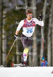 14.02.2014, Sochi, Russia (RUS): Axel Teichmann (GER) - XXII. Olympic Winter Games Sochi 2014, cross-country, 15km men, Sochi (RUS). www.nordicfocus.com. © NordicFocus. Every downloaded picture is fee-liable.