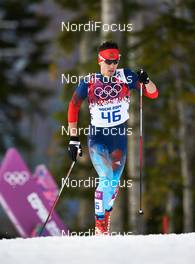14.02.2014, Sochi, Russia (RUS): Evgeniy Belov (RUS) - XXII. Olympic Winter Games Sochi 2014, cross-country, 15km men, Sochi (RUS). www.nordicfocus.com. © NordicFocus. Every downloaded picture is fee-liable.