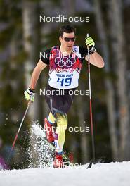 14.02.2014, Sochi, Russia (RUS): Hannes Dotzler (GER) - XXII. Olympic Winter Games Sochi 2014, cross-country, 15km men, Sochi (RUS). www.nordicfocus.com. © NordicFocus. Every downloaded picture is fee-liable.