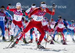 23.02.2014, Sochi, Russia (RUS): Curdin Perl (SUI), Rossignol, Swix, Rottefella, Odlo - XXII. Olympic Winter Games Sochi 2014, cross-country, 50km men, Sochi (RUS). www.nordicfocus.com. © NordicFocus. Every downloaded picture is fee-liable.