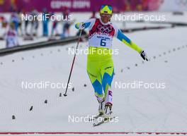 11.02.2014, Sochi, Russia (RUS): Katja Visnar (SLO), Fischer, Swix, Rottefella, One Way - XXII. Olympic Winter Games Sochi 2014, cross-country, individual sprint, Sochi (RUS). www.nordicfocus.com. © NordicFocus. Every downloaded picture is fee-liable.