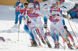 11.02.2014, Sochi, Russia (RUS): Emil Joensson (SWE), Teodor Peterson (SWE) - XXII. Olympic Winter Games Sochi 2014, cross-country, individual sprint, Sochi (RUS). www.nordicfocus.com. © NordicFocus. Every downloaded picture is fee-liable.