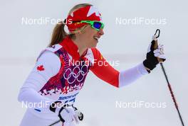 11.02.2014, Sochi, Russia (RUS): Chandra Crawford (CAN), Fischer, Swix, Rottefella, One Way - XXII. Olympic Winter Games Sochi 2014, cross-country, individual sprint, Sochi (RUS). www.nordicfocus.com. © NordicFocus. Every downloaded picture is fee-liable.