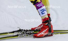 11.02.2014, Sochi, Russia (RUS): skis and boots - XXII. Olympic Winter Games Sochi 2014, cross-country, individual sprint, Sochi (RUS). www.nordicfocus.com. © NordicFocus. Every downloaded picture is fee-liable.
