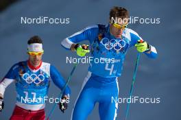 16.02.2014, Sochi, Russia (RUS): Daniel Hofer (AUT) - XXII. Olympic Winter Games Sochi 2014, cross-country, 4x10km men, Sochi (RUS). www.nordicfocus.com. © NordicFocus. Every downloaded picture is fee-liable.