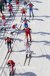 16.02.2014, Sochi, Russia (RUS): Lars Nelson (SWE) falls after contact with Dimitry Japarov (RUS) - XXII. Olympic Winter Games Sochi 2014, cross-country, 4x10km men, Sochi (RUS). www.nordicfocus.com. © NordicFocus. Every downloaded picture is fee-liable.