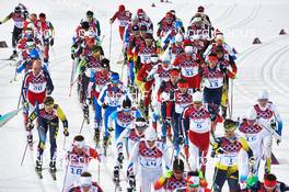 09.02.2014, Sochi, Russia (RUS): the men's top group - XXII. Olympic Winter Games Sochi 2014, cross-country, skiathlon men, Sochi (RUS). www.nordicfocus.com. © NordicFocus. Every downloaded picture is fee-liable.