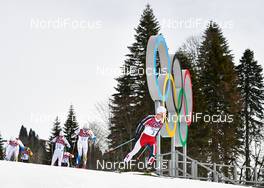 09.02.2014, Sochi, Russia (RUS): Jean Marc Gaillard (FRA), Marcus Hellner (SWE), Martin Johnsrud Sundby (NOR), (l-r) - XXII. Olympic Winter Games Sochi 2014, cross-country, skiathlon men, Sochi (RUS). www.nordicfocus.com. © NordicFocus. Every downloaded picture is fee-liable.