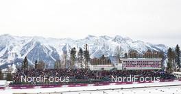 09.02.2014, Sochi, Russia (RUS): crowded venue - XXII. Olympic Winter Games Sochi 2014, cross-country, skiathlon men, Sochi (RUS). www.nordicfocus.com. © NordicFocus. Every downloaded picture is fee-liable.
