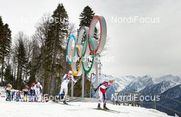 09.02.2014, Sochi, Russia (RUS): Lars Nelson (SWE), Daniel Richardsson (SWE), Martin Johnsrud Sundby (NOR), (l-r) - XXII. Olympic Winter Games Sochi 2014, cross-country, skiathlon men, Sochi (RUS). www.nordicfocus.com. © NordicFocus. Every downloaded picture is fee-liable.