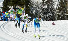 19.02.2014, Sochi, Russia (RUS): Alexey Poltoranin (KAZ), Teodor Peterson (SWE), Sami Jauhojaervi (FIN), (l-r) - XXII. Olympic Winter Games Sochi 2014, cross-country, team sprint, Sochi (RUS). www.nordicfocus.com. © NordicFocus. Every downloaded picture is fee-liable.
