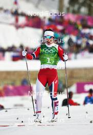 19.02.2014, Sochi, Russia (RUS): Marit Bjoergen (NOR) - XXII. Olympic Winter Games Sochi 2014, cross-country, team sprint, Sochi (RUS). www.nordicfocus.com. © NordicFocus. Every downloaded picture is fee-liable.