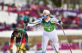 19.02.2014, Sochi, Russia (RUS): Stina Nilsson (SWE) - XXII. Olympic Winter Games Sochi 2014, cross-country, team sprint, Sochi (RUS). www.nordicfocus.com. © NordicFocus. Every downloaded picture is fee-liable.