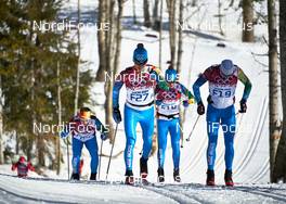 07.02.2014, Sochi, Russia (RUS): forerunners testing the track - XXII. Olympic Winter Games Sochi 2014, cross-country, training, Sochi (RUS). www.nordicfocus.com. © NordicFocus. Every downloaded picture is fee-liable.