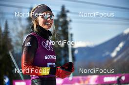 07.02.2014, Sochi, Russia (RUS): Claudia Nystad (GER) ready for ski tests - XXII. Olympic Winter Games Sochi 2014, cross-country, training, Sochi (RUS). www.nordicfocus.com. © NordicFocus. Every downloaded picture is fee-liable.