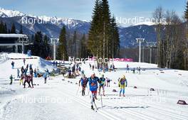 07.02.2014, Sochi, Russia (RUS): service men doing ski tests - XXII. Olympic Winter Games Sochi 2014, cross-country, training, Sochi (RUS). www.nordicfocus.com. © NordicFocus. Every downloaded picture is fee-liable.