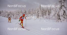 30.11.2014, Ruka, Finland (FIN): Jincai Shang (CHN), Peltonen, One Way - FIS world cup cross-country, 15km men, Ruka (FIN). www.nordicfocus.com. © Laiho/NordicFocus. Every downloaded picture is fee-liable.
