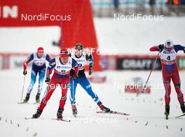 05.12.2014, Lillehammer, Norway (NOR): Paal Golberg (NOR), Juho Mikkonen (FIN), Petter Northug (NOR), (l-r)  - FIS world cup cross-country, individual sprint, Lillehammer (NOR). www.nordicfocus.com. © Felgenhauer/NordicFocus. Every downloaded picture is fee-liable.
