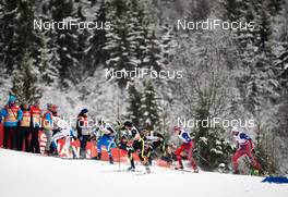 05.12.2014, Lillehammer, Norway (NOR): Teodor Peterson (SWE), Martti Jylhae (FIN), Baptiste Gros (FRA), Paul Goalabre (FRA), Anders Gloeersen (NOR), Petter Northug (NOR) - FIS world cup cross-country, individual sprint, Lillehammer (NOR). www.nordicfocus.com. © Felgenhauer/NordicFocus. Every downloaded picture is fee-liable.
