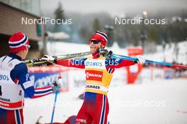 07.12.2014, Lillehammer, Norway (NOR): Sjur Roethe (NOR), Martin Johnsrud Sundby (NOR), (l-r)  - FIS world cup cross-country, pursuit men, Lillehammer (NOR). www.nordicfocus.com. © Felgenhauer/NordicFocus. Every downloaded picture is fee-liable.
