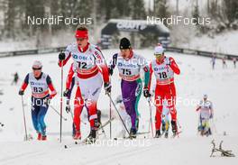 07.12.2014, Lillehammer, Norway (NOR): Maciej Starega (POL), Fischer, Swix, Rottefella, Craft followed by Hiroyuki Miyazawa (JPN), Fischer, Swix, Rottefella and Federico Pellegrino (ITA), Rossignol, Rottefella - FIS world cup cross-country, pursuit men, Lillehammer (NOR). www.nordicfocus.com. © Laiho/NordicFocus. Every downloaded picture is fee-liable.