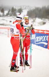 07.12.2014, Lillehammer, Norway (NOR): Dietmar Noeckler (ITA), David Hofer (ITA), (l-r)  - FIS world cup cross-country, pursuit men, Lillehammer (NOR). www.nordicfocus.com. © Felgenhauer/NordicFocus. Every downloaded picture is fee-liable.