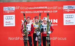 07.12.2014, Lillehammer, Norway (NOR): Finn Haagen Krogh (NOR), Martin Johnsrud Sundby (NOR), Sjur Roethe (NOR), (l-r) - FIS world cup cross-country, pursuit men, Lillehammer (NOR). www.nordicfocus.com. © Felgenhauer/NordicFocus. Every downloaded picture is fee-liable.