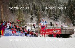 07.12.2014, Lillehammer, Norway (NOR): Finn Haagen Krogh (NOR), Fischer, Swix, Alpina, Rottefella followed by Martin Johnsrud Sundby (NOR), Fischer, KV+, Rottefella, Swix - FIS world cup cross-country, pursuit men, Lillehammer (NOR). www.nordicfocus.com. © Laiho/NordicFocus. Every downloaded picture is fee-liable.