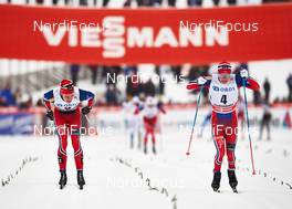 07.12.2014, Lillehammer, Norway (NOR): Paal Golberg (NOR), Sjur Roethe (NOR), (l-r)  - FIS world cup cross-country, pursuit men, Lillehammer (NOR). www.nordicfocus.com. © Felgenhauer/NordicFocus. Every downloaded picture is fee-liable.
