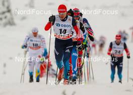 07.12.2014, Lillehammer, Norway (NOR): Maxim Vylegzhanin (RUS), Fischer, Swix, Alpina, Rottefella, Adidas - FIS world cup cross-country, pursuit men, Lillehammer (NOR). www.nordicfocus.com. © Laiho/NordicFocus. Every downloaded picture is fee-liable.
