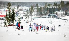 07.12.2014, Lillehammer, Norway (NOR):  a group of athletes at the beginning of the last uphill - FIS world cup cross-country, pursuit women, Lillehammer (NOR). www.nordicfocus.com. © Felgenhauer/NordicFocus. Every downloaded picture is fee-liable.