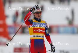 07.12.2014, Lillehammer, Norway (NOR): Marit Bjoergen (NOR), Fischer, Swix, Rottefella - FIS world cup cross-country, pursuit women, Lillehammer (NOR). www.nordicfocus.com. © Laiho/NordicFocus. Every downloaded picture is fee-liable.