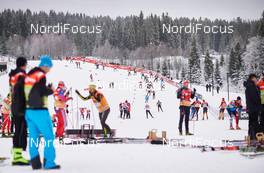 05.12.2014, Lillehammer, Norway (NOR): crowded test track seen from the ski depot - FIS world cup cross-country, training, Lillehammer (NOR). www.nordicfocus.com. © Felgenhauer/NordicFocus. Every downloaded picture is fee-liable.