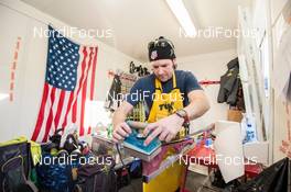 12.12.2014, Davos, Switzerland (SUI): US service team preparing Salomon skis - FIS world cup cross-country, training, Davos (SUI). www.nordicfocus.com. © Rauschendorfer/NordicFocus. Every downloaded picture is fee-liable.