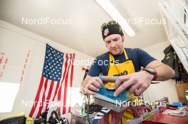 12.12.2014, Davos, Switzerland (SUI): US service team preparing Salomon skis - FIS world cup cross-country, training, Davos (SUI). www.nordicfocus.com. © Rauschendorfer/NordicFocus. Every downloaded picture is fee-liable.