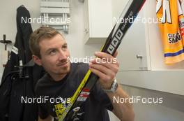 12.12.2014, Davos, Switzerland (SUI): Swiss service team preparing Salomon skis - FIS world cup cross-country, training, Davos (SUI). www.nordicfocus.com. © Rauschendorfer/NordicFocus. Every downloaded picture is fee-liable.