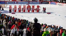 21.12.2014, Davos, Switzerland (SUI): skiers at the start gates - FIS world cup cross-country, individual sprint, Davos (SUI). www.nordicfocus.com. © Laiho/NordicFocus. Every downloaded picture is fee-liable.