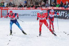 21.12.2014, Davos, Switzerland (SUI): (l-r) Alexey Petukhov (RUS), Fischer, Swix, Rottefella, Adidas and Federico Pellegrino (ITA), Rossignol, Rottefella - FIS world cup cross-country, individual sprint, Davos (SUI). www.nordicfocus.com. © Laiho/NordicFocus. Every downloaded picture is fee-liable.