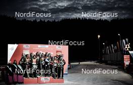 20.12.2014, Ramsau, Austria (AUT): Team Germany, Team Norway, Team France, (l-r) - FIS world cup nordic combined, team sprint HS98/2x7.5km, Ramsau (AUT). www.nordicfocus.com. © Felgenhauer/NordicFocus. Every downloaded picture is fee-liable.