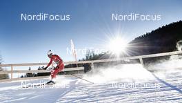 05.01.2015, Val Mustair, Switzerland (SUI): Federico Pellegrino (ITA), having fun in the downhill - FIS world cup cross-country, tour de ski, training, Val Mustair (SUI). www.nordicfocus.com. © Felgenhauer/NordicFocus. Every downloaded picture is fee-liable.