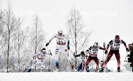 05.12.2014, Lillehammer, Norway (NOR): Ida Ingemarsdotter (SWE), Anne Kylloenen (FIN), Therese Johaug (NOR), Ingvild Flugstad Oestberg (NOR), (l-r)  - FIS world cup cross-country, individual sprint, Lillehammer (NOR). www.nordicfocus.com. © Felgenhauer/NordicFocus. Every downloaded picture is fee-liable.