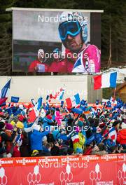11.01.2014, Chaux-Neuve, France (FRA): Maxime Laheurte (FRA), Fischer, Swix, Rottefella, One Way at the video screen - FIS world cup nordic combined, individual gundersen HS118/10km, Chaux-Neuve (FRA). www.nordicfocus.com. © Becker/NordicFocus. Every downloaded picture is fee-liable.