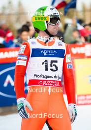 11.01.2014, Chaux-Neuve, France (FRA): Mitja Oranic (SLO), Fischer, One Way, Alpina, Rottefella, Odlo - FIS world cup nordic combined, individual gundersen HS118/10km, Chaux-Neuve (FRA). www.nordicfocus.com. © Becker/NordicFocus. Every downloaded picture is fee-liable.
