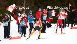 19.01.2014, Seefeld, Austria (AUT): Eric Frenzel (GER), Haavard Klemetsen (NOR), (l-r) - FIS world cup nordic combined, individual gundersen HS109/15km, Seefeld (AUT). www.nordicfocus.com. © Felgenhauer/NordicFocus. Every downloaded picture is fee-liable.