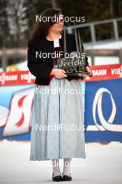 19.01.2014, Seefeld, Austria (AUT): presenting the trophy - FIS world cup nordic combined, individual gundersen HS109/15km, Seefeld (AUT). www.nordicfocus.com. © Felgenhauer/NordicFocus. Every downloaded picture is fee-liable.