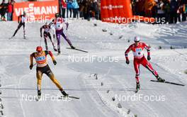 26.01.2014, Oberstdorf, Germany (GER): (l-r) Eric Frenzel (GER), Fischer, Leki, Salomon, Adidas and Jan Schmid (NOR), Fischer, Start, Rottefella - FIS world cup nordic combined, individual gundersen HS137/10km, Oberstdorf (GER). www.nordicfocus.com. © Laiho/NordicFocus. Every downloaded picture is fee-liable.
