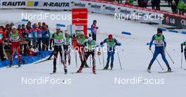 01.03.2014, Lahti, Finland (FIN): changeover - FIS world cup nordic combined, team sprint HS130/2x7.5km, Lahti (FIN). www.nordicfocus.com. © Laiho/NordicFocus. Every downloaded picture is fee-liable.