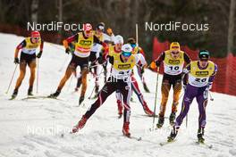 08.03.2014, Oslo, Norway (NOR): Sepp Schneider (AUT), Manuel Faisst (GER), Akito Watabe (JPN), (l-r) - FIS world cup nordic combined, individual gundersen HS134/10km, Oslo (NOR). www.nordicfocus.com. © Laiho/NordicFocus. Every downloaded picture is fee-liable.