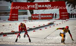 08.03.2014, Oslo, Norway (NOR): Magnus Moan (NOR), Johannes Rydzek (GER), (l-r) - FIS world cup nordic combined, individual gundersen HS134/10km, Oslo (NOR). www.nordicfocus.com. © Laiho/NordicFocus. Every downloaded picture is fee-liable.